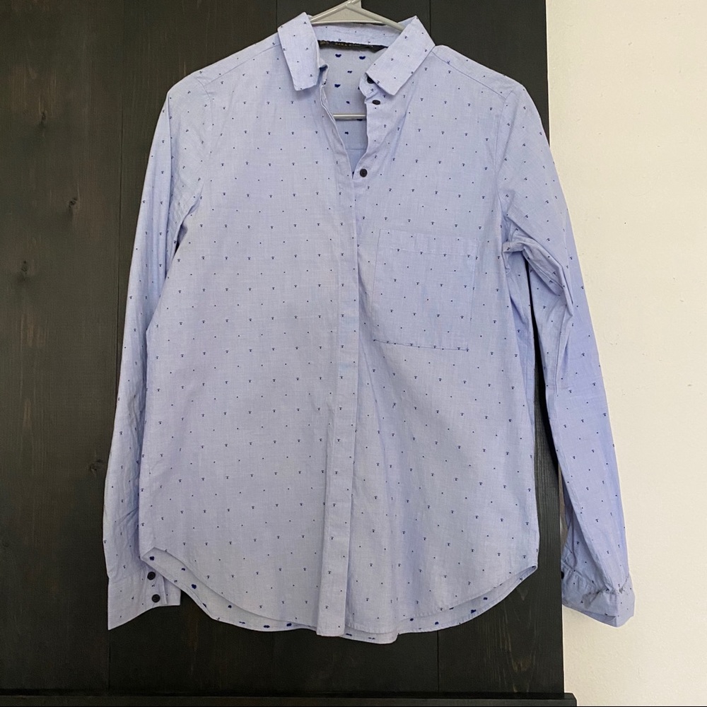 Zara color shirt with mini anchors